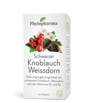 Phytopharma Schwarzer Knoblauch Weissdorn Kapseln